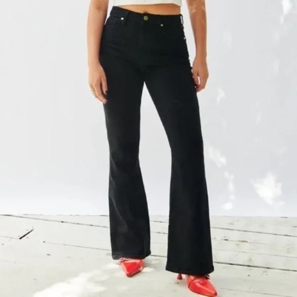 Nelle Atelier high waisted black flare denim